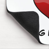 小さい銀行大きいハートのマウスパッド マウスパッド (コーナー)