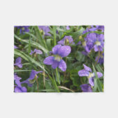 小さい雨のバイオレット毛布 フリースブランケット (正面(横))