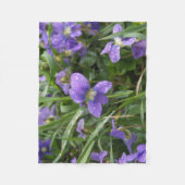小さい雨のバイオレット毛布 フリースブランケット (正面)
