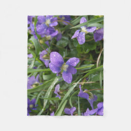 小さい雨のバイオレット毛布 フリースブランケット