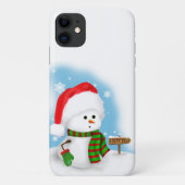 小さい雪だるまのiphone 4ケース Case-Mate iPhoneケース (裏面)
