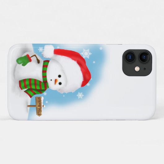 小さい雪だるまのiphone 4ケース Case-Mate iPhoneケース (裏面(横))