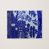 小さい青いヤナギの中国のパズル ジグソーパズル (横)