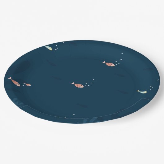 小さい魚のパーティーの供給の紙皿 ペーパープレート (アングル)