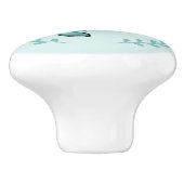 小さい魚を持つ人魚のプリンセス犬 セラミックノブ (側面)