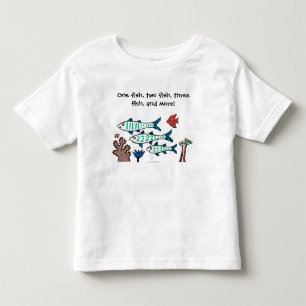 小さい魚を持つ1匹、2匹、3匹の魚および珊瑚 トドラーTシャツ