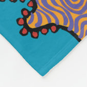 小さい魚を持つ1匹、2匹、3匹の魚および珊瑚 フリースブランケット (角)