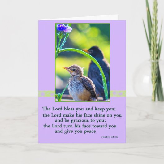 小さい鳥のイースターカード シーズンカード (正面)