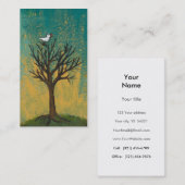 小さい鳥はおもしろいにかわいらしい元の芸術の絵画を歌います 名刺 (正面/裏面)