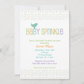 小さい鳥はベビーシャワーの招待のニュートラルを振りかけます 招待状