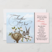 小さい鳥羽彼女の巣のシャワーの招待状 招待状 (正面)