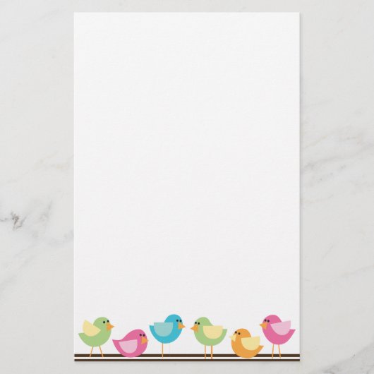 小さい鳥 便箋 (正面)