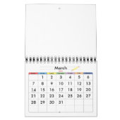 小さい黄色のカ空白のレンダー子供へ カレンダー (3月 2027)