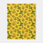 小さい黄色のデイジー フリースブランケット (正面)