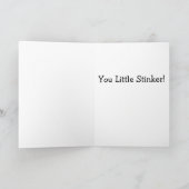 小さい鼻摘みもののシマリスの誕生日 カード (内部)