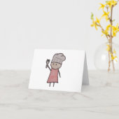 小さい1つのシェフのメッセージカード カード (黄色い花)