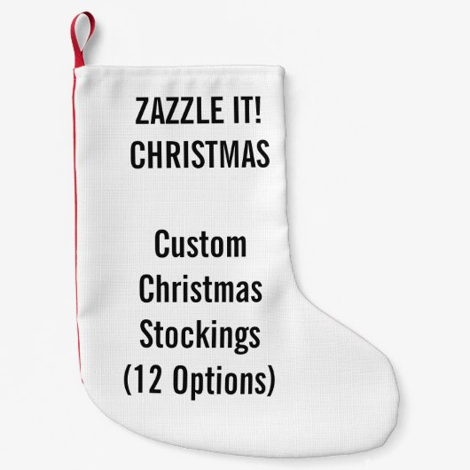 小さい1味方されたプリントに貯蔵するカスタムなクリスマス スモールクリスマスストッキング (正面)