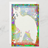 小さい1春によって並べられる文房具 便箋 (正面/裏面)