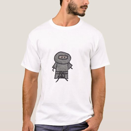 小さい1枚の忍者の女性の破壊されたTシャツ Tシャツ (正面)
