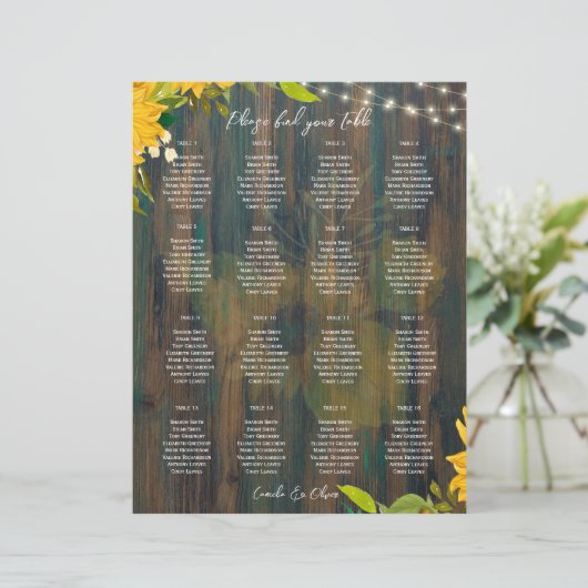 小さい16台の木製素朴ライトの座席表 (スタンド正面)