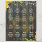 小さい16台の木製素朴ライトの座席表 (正面)