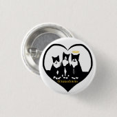 小さい1 1/4" TuxedoTrioボタン 缶バッジ (正面&裏面)