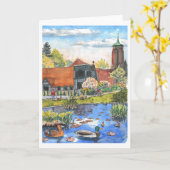 小さい4" x 5.6インチ折りたたみグリーティングカード カード (黄色い花)