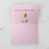 小さい4" x 5.6インチ折り畳みノートカード：考えs OF YOU ノートカード (内部)