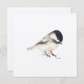 小さい《鳥》アメリカゴガラ絵画の水彩画 シーズンカード (正面/裏面)