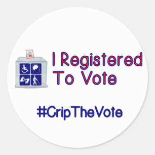 小さい#CripTheVoteのI登録されていたステッカー(円形) ラウンドシール