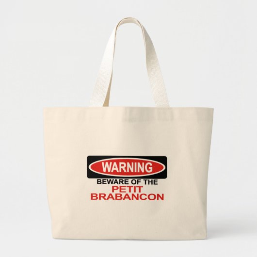 小さいBrabanconの用心して下さい ラージトートバッグ (正面)