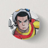 小さいBurt Skye 1つの¼のインチ円形ボタン 缶バッジ (正面)