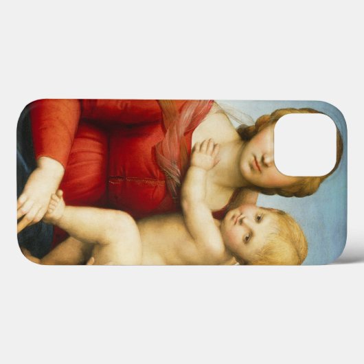 小さいCowperマドンナ、c.1505 (パネルの油) Case-Mate iPhoneケース (裏面 (横))