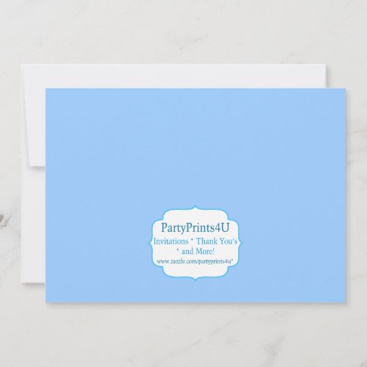 小さいLion Birthday王のパーティの招待状 招待状 (裏面)