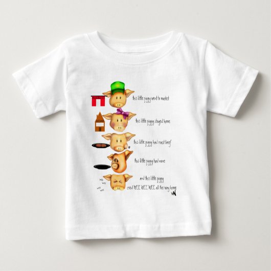 小さいpiggies ベビーTシャツ (正面)