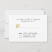 小さいRSVPを結婚するBarnwoodおよびデイジー 出欠カード (裏面)