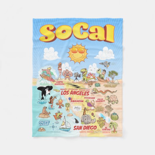 小さいSoCal フリースブランケット (正面)