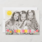 小さいsunshinesの誕生日の招待の接合箇所のパーティー 招待状 (裏面)