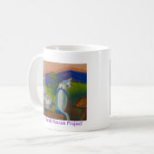 小さいTwevils -及びブルーのマグ コーヒーマグカップ (正面左)