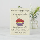 小さいwobbliesのspagettiのパーティの招待状 招待状 (スタンド正面)