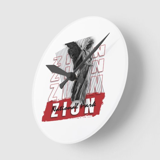 小さいZion ラウンド壁時計 (傾斜)