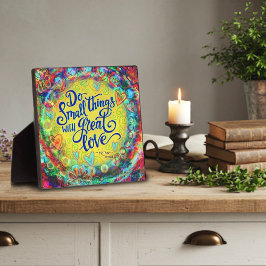 小さかわいらしなもの愛素晴らし引用文 フォトプラーク