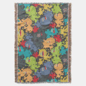 小さくかわいくおもしろいなモンスター スローブランケット (正面縦)