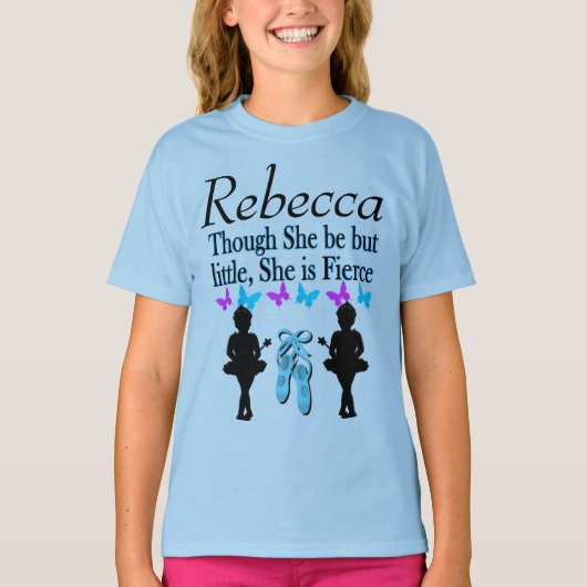 小さくしかし激しいバレエダンサーによってカスタマイズTシャツ Tシャツ (正面)