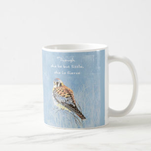 小さくしかし激しい引用文の鳥のKestrelのタカ コーヒーマグカップ