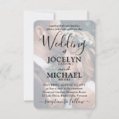 小さくておしゃれなQRオールインワンフォトオーバーレイウェディング 招待状 (正面)