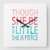 小さくても勇敢 スクエア壁時計 (正面)