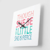 小さくても勇敢 スクエア壁時計 (傾斜)