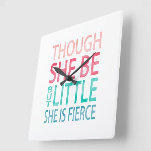 小さくても勇気がある スクエア壁時計 (傾斜)