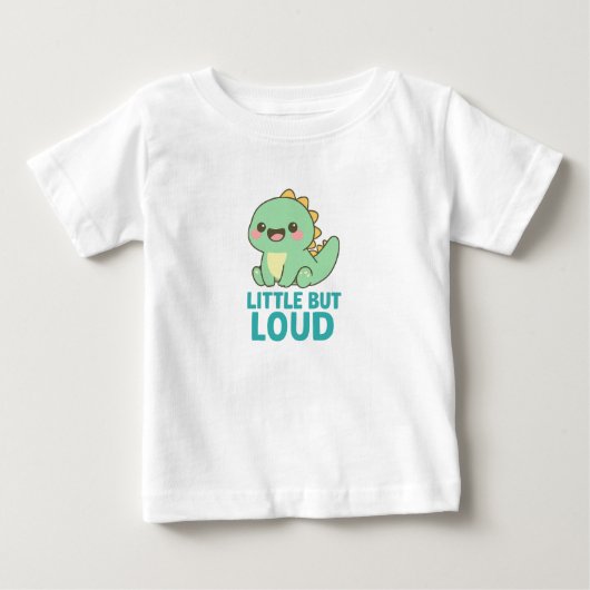 小さくても大きな個性 – ディノ ベビーTシャツ (正面)